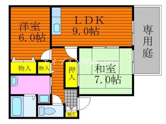 間取図 宇野線<宇野みなと線>/備前西市駅 徒歩13分 1階 築26年