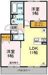 宇野線<宇野みなと線>/備前西市駅 徒歩28分 2階 築6年 2LDKの間取り