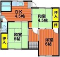 角南借家北東の間取図