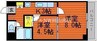 山陽本線（中国）/岡山駅 バス:19分:停歩8分 4階 築25年 2Kの間取り