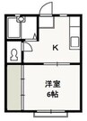 宇野線<宇野みなと線>/備前西市駅 徒歩9分 2階 築36年 1Kの間取り