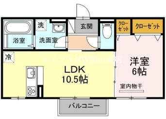 間取図 宇野線<宇野みなと線>/大元駅 徒歩18分 2階 築11年