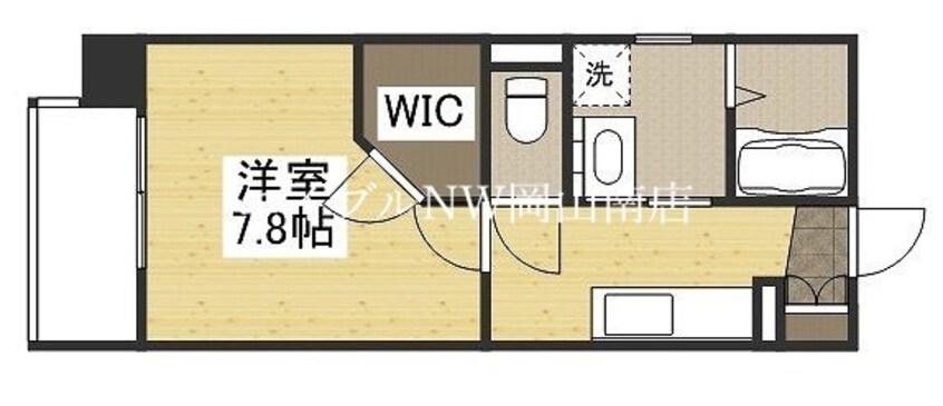 間取図 岡山市電清輝橋線<岡山電気軌道>/田町駅 徒歩3分 2階 築6年