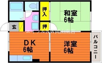 間取図 宇野線<宇野みなと線>/常山駅 バス5分秀天橋下車:停歩4分 2階 築28年