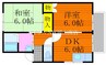 山陽本線（中国）/岡山駅 バス:20分:停歩10分 2階 築29年 2DKの間取り