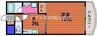 宇野線<宇野みなと線>/大元駅 徒歩7分 2階 築20年 1Kの間取り