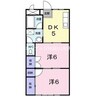 宇野線<宇野みなと線>/備前西市駅 徒歩9分 2階 築39年 2DKの間取り