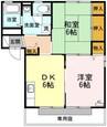 宇野線<宇野みなと線>/妹尾駅 徒歩12分 1階 築29年 2DKの間取り