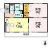 宇野線<宇野みなと線>/備前西市駅 徒歩25分 1階 築26年 2DKの間取り