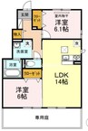 宇野線<宇野みなと線>/備前西市駅 徒歩45分 1階 築11年 2LDKの間取り