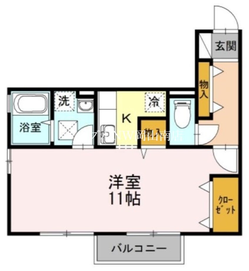 間取図 宇野線<宇野みなと線>/備前西市駅 徒歩6分 1階 築21年
