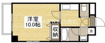 間取図 岡山市電清輝橋線<岡山電気軌道>/清輝橋駅 徒歩4分 6階 築15年