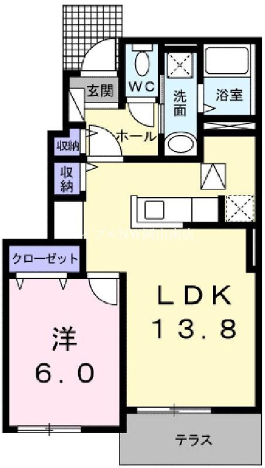 間取図 宇野線<宇野みなと線>/常山駅 徒歩23分 1階 築8年