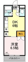 宇野線<宇野みなと線>/大元駅 徒歩10分 3階 築36年 1DKの間取り