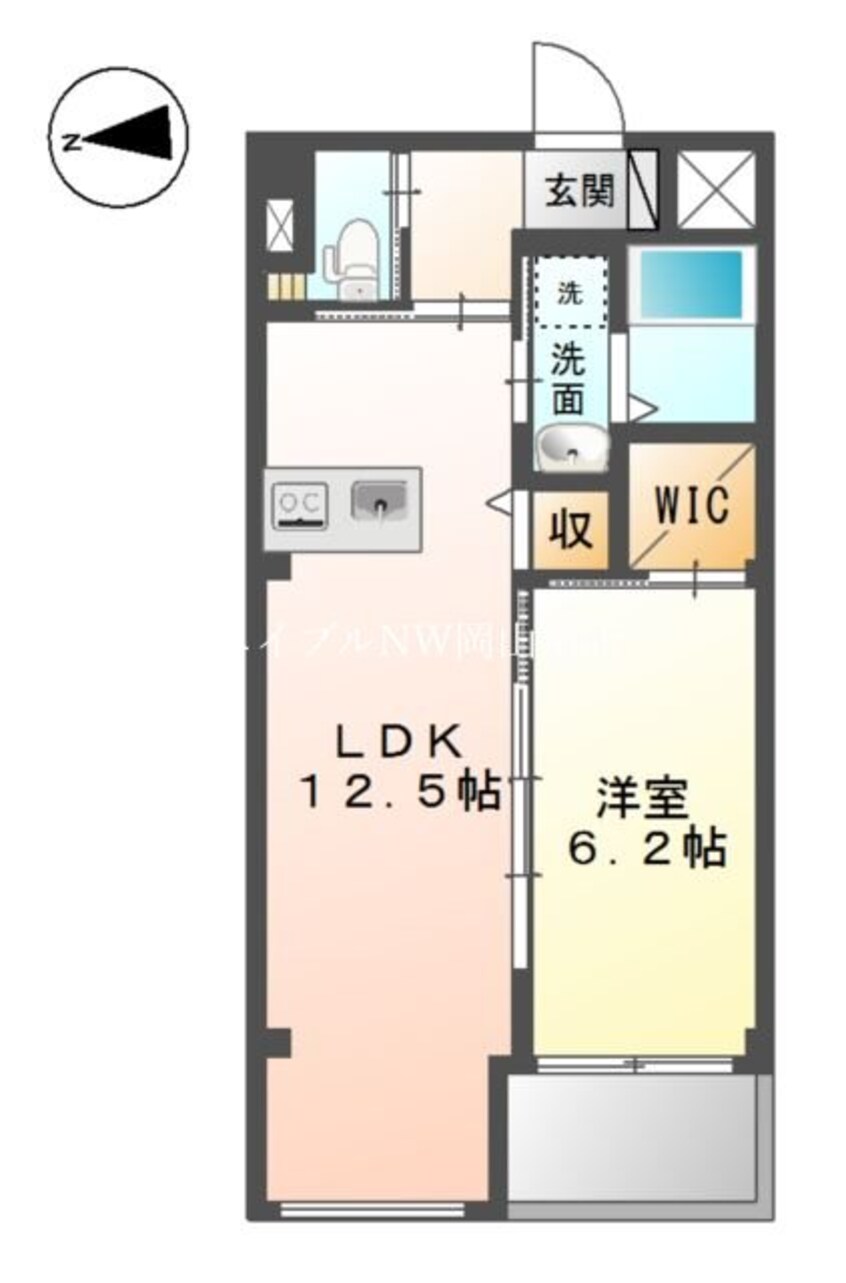 間取図 岡山市電清輝橋線<岡山電気軌道>/東中央町駅 徒歩4分 1階 築8年