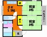 宇野線<宇野みなと線>/大元駅 徒歩12分 2階 築34年 2DKの間取り