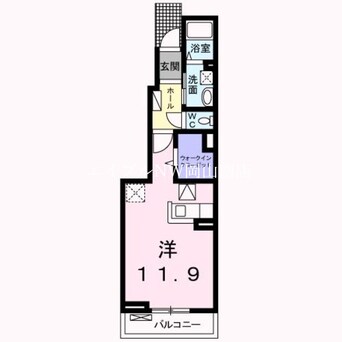 間取図 岡山市電東山本線<岡山電気軌道>/小橋駅 徒歩78分 1階 築11年