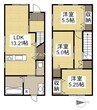 宇野線<宇野みなと線>/久々原駅 徒歩12分 1-2階 築11年 3LDKの間取り