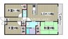 宇野線<宇野みなと線>/備前西市駅 徒歩15分 3階 築22年 3LDKの間取り