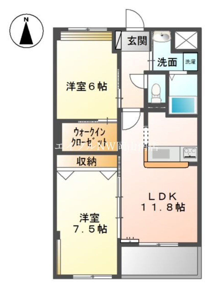 間取図 宇野線<宇野みなと線>/大元駅 徒歩35分 1階 築12年