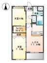 宇野線<宇野みなと線>/大元駅 徒歩35分 1階 築12年 2LDKの間取り