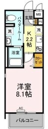 宇野線<宇野みなと線>/大元駅 徒歩11分 3階 築浅 1Kの間取り