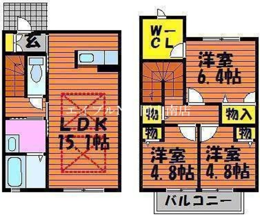 間取図 山陽本線（中国）/西川原駅 徒歩7分 1階 築11年