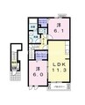 宇野線<宇野みなと線>/八浜駅 徒歩11分 2階 築14年 2LDKの間取り