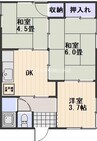 山陽本線（中国）/岡山駅 バス:40分:停歩8分 1階 築45年 3DKの間取り