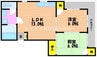 山陽本線（中国）/岡山駅 バス:35分:停歩3分 3階 築32年 2LDKの間取り