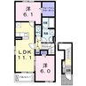宇野線<宇野みなと線>/常山駅 徒歩50分 2階 築3年 2LDKの間取り