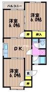 山陽本線（中国）/岡山駅 バス:25分:停歩3分 1階 築39年 3DKの間取り