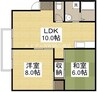 宇野線<宇野みなと線>/大元駅 徒歩13分 2階 築30年 2LDKの間取り