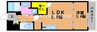 岡山市電清輝橋線<岡山電気軌道>/清輝橋駅 徒歩11分 3階 築浅 1LDKの間取り