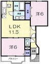 宇野線<宇野みなと線>/早島駅 徒歩15分 1階 築24年 2LDKの間取り