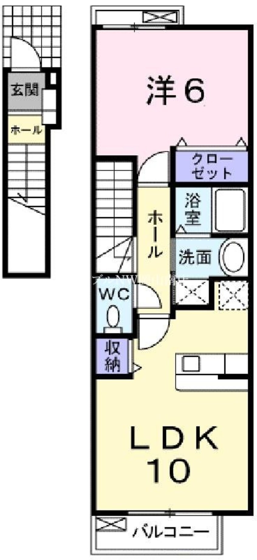 間取図 宇野線<宇野みなと線>/妹尾駅 徒歩19分 2階 築13年