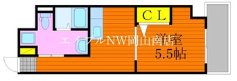 間取図 宇野線<宇野みなと線>/大元駅 徒歩8分 5階 築3年