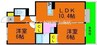 宇野線<宇野みなと線>/備前西市駅 徒歩59分 1階 築8年 2LDKの間取り