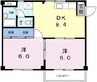 宇野線<宇野みなと線>/備中箕島駅 徒歩16分 2階 築35年 2DKの間取り