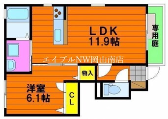 間取図 宇野線<宇野みなと線>/大元駅 徒歩20分 1階 築11年