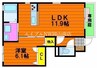 宇野線<宇野みなと線>/大元駅 徒歩20分 1階 築11年 1LDKの間取り