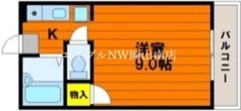 間取図 宇野線<宇野みなと線>/大元駅 徒歩4分 2階 築27年