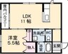 山陽本線（中国）/岡山駅 バス:24分:停歩1分 2階 築16年 1LDKの間取り