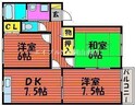 グレイスフル福富Ｄ棟の間取図