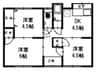 宇野線<宇野みなと線>/備前西市駅 徒歩62分 1階 築54年 3DKの間取り