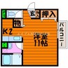 宇野線<宇野みなと線>/備前西市駅 徒歩6分 2階 築21年 1Kの間取り