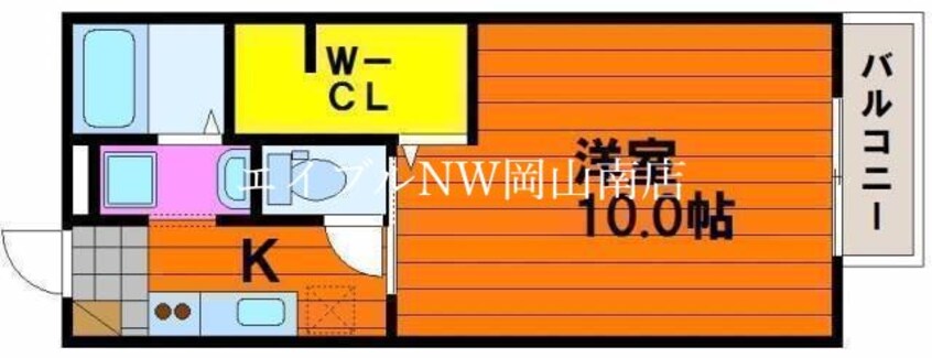 間取図 岡山市電清輝橋線<岡山電気軌道>/清輝橋駅 徒歩28分 1階 築21年