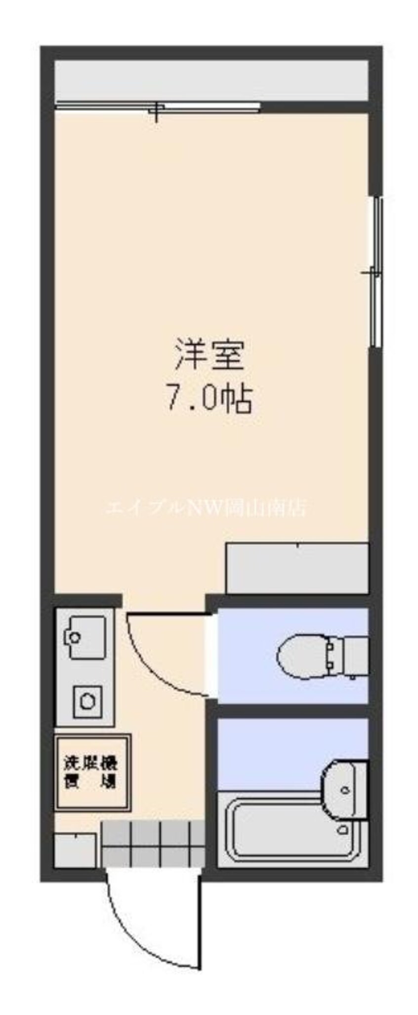 間取図 山陽本線（中国）/岡山駅 バス28分福富西一丁目下車:停歩8分 2階 築28年