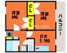 宇野線<宇野みなと線>/備前西市駅 徒歩16分 1階 築28年 2DKの間取り