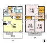 宇野線<宇野みなと線>/大元駅 徒歩14分 1階 築12年 3LDKの間取り